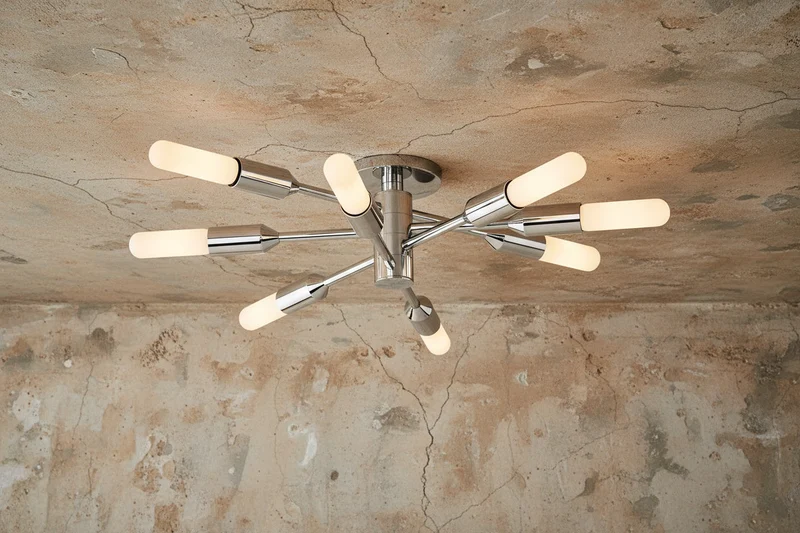 Arnaud Silver Sputnik Flush Mount | CLVGY085S
