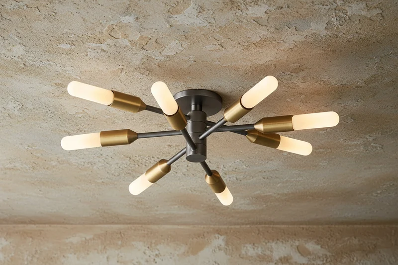 Arnaud Black Sputnik Flush Mount | CLVGY085B