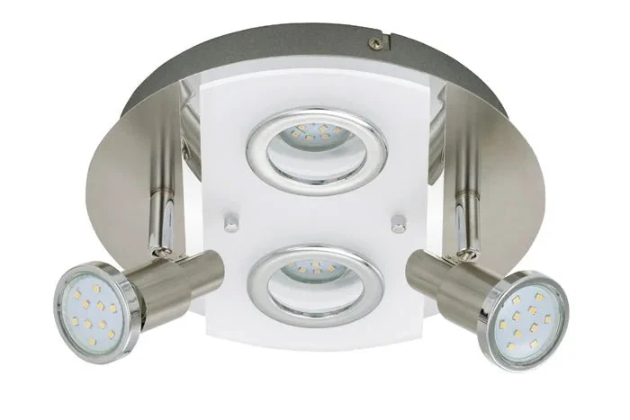Briloner RIPOSO LED-Deckenleuchte 4-flammig – Matt-Nickel