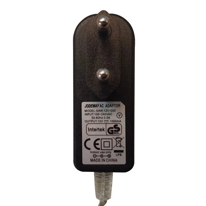 LED Steckertrafo 12 V DC 1,0 A – SAW-1201000 Steckernetzteil (Jodeway)
