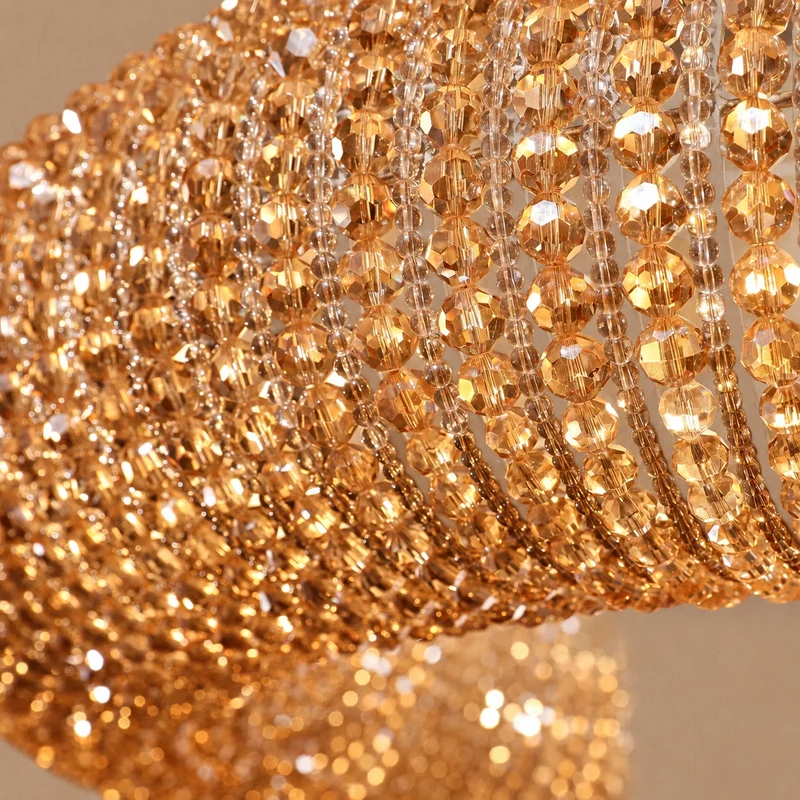Appia Round Pendant | Amber Crystal | CLAPP-R