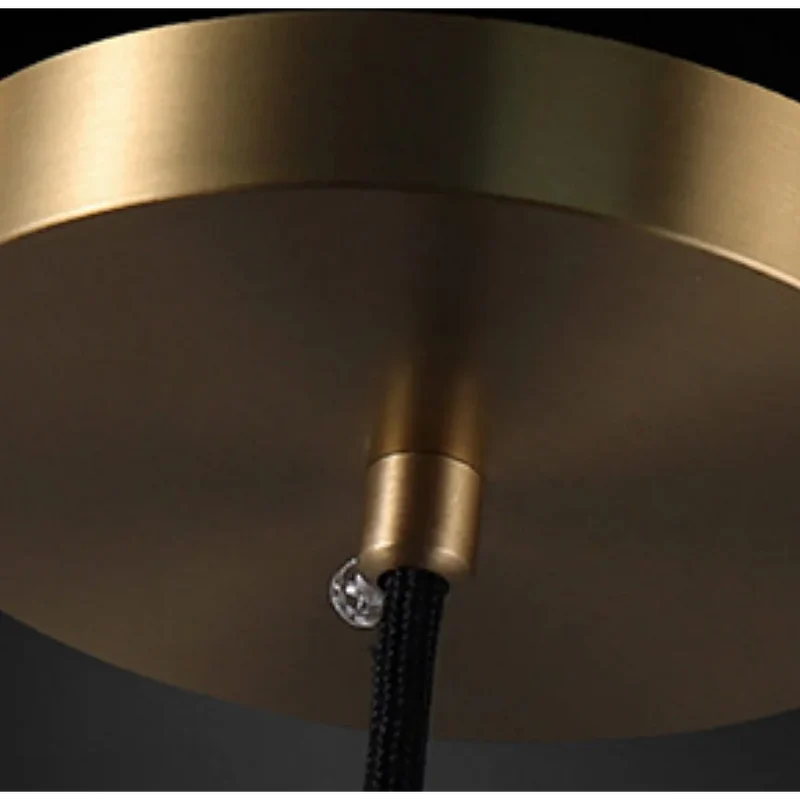 Black Glass Pendant | Brass Accents | CLH854WB
