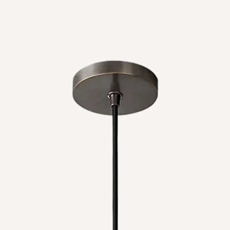 Black Glass Pendant | Brass Accents | CLH854WB