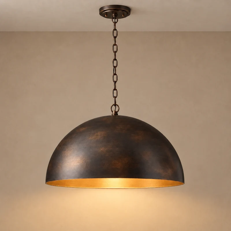 Aurelia Dome Pendant | Black, Bronze or Brass | CLSS8500B