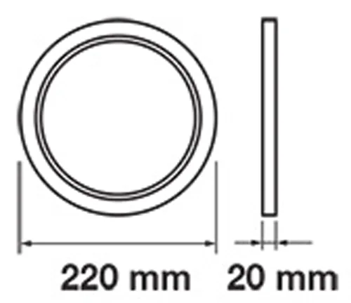 LED Panel 22W rund 22 cm – 6000K kaltweiß, 1980 lm, ohne Treiber