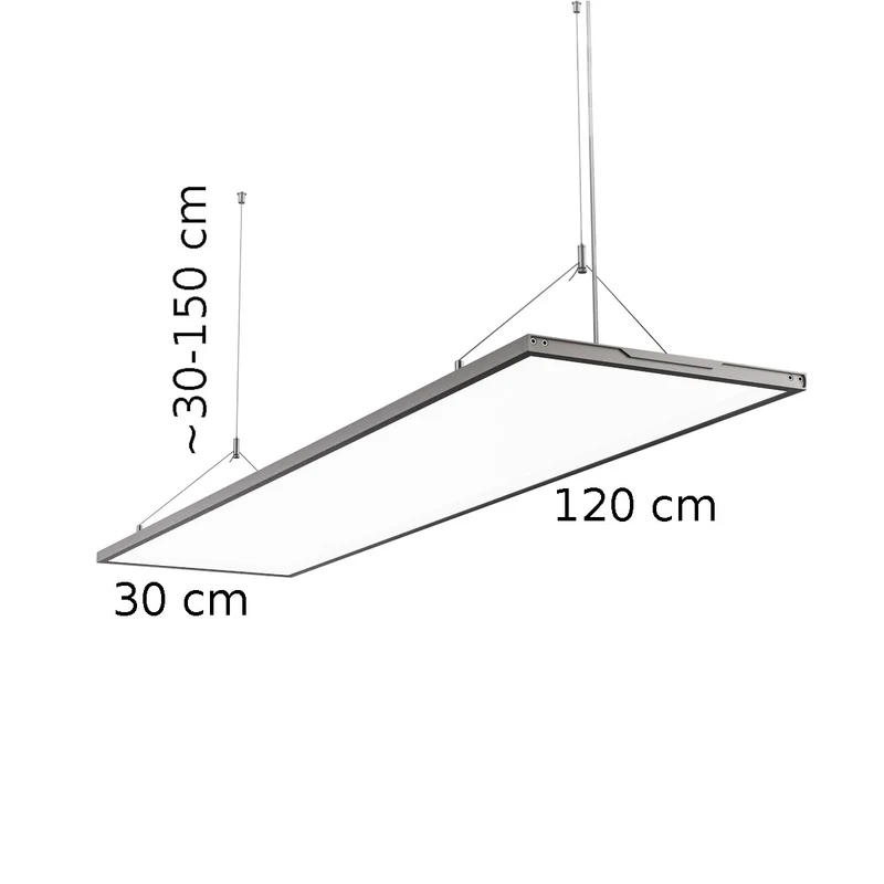LED-Panel Vollspektrum 120 x 30 cm | abgehängt dir-indir, flimmerfrei , UGR<19