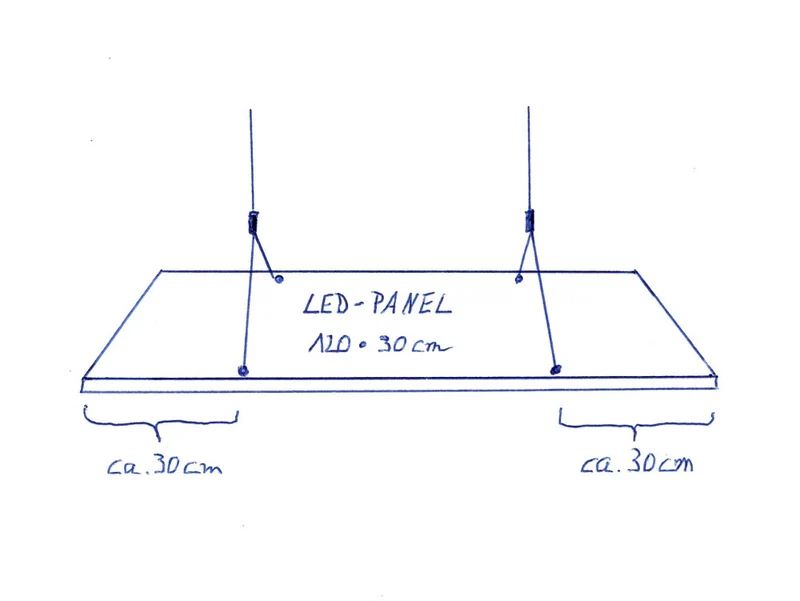 Y-Abhängung 1,2 m für LED-Panel
