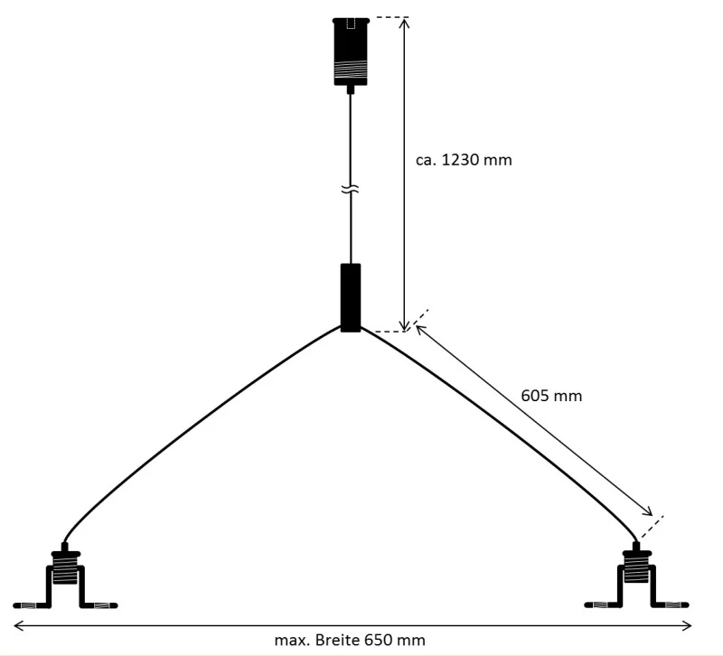 Y-Abhängung 1,2 m für LED-Panel