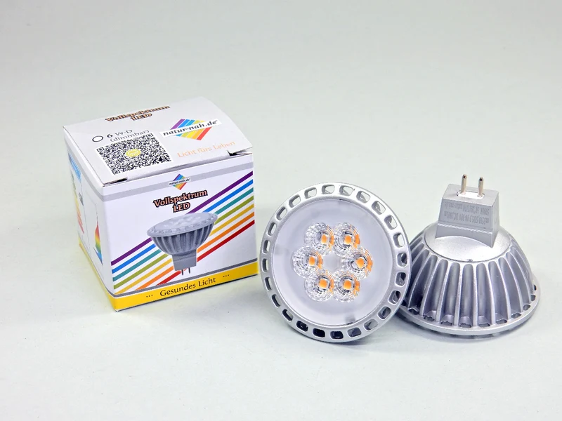 LED Spot 6 Watt GU5.3 MR16 Vollspektrum Tageslichtlampen natur-nah