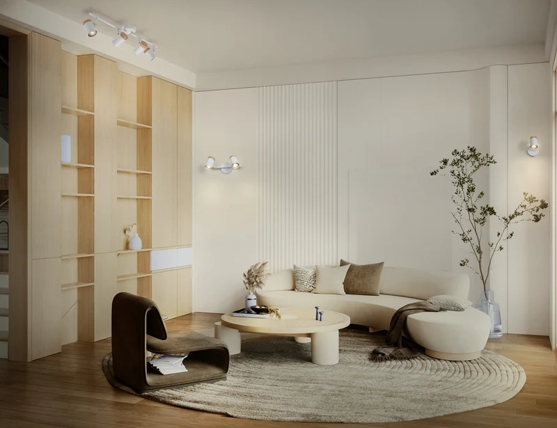 OSRAM LED Spot Stamp Deckenleuchte 4xGU10 Weiß und Holz