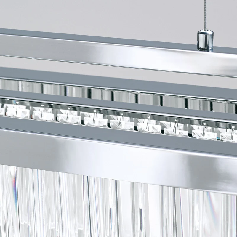 Pendelleuchte Prism eckig, 24 Karat