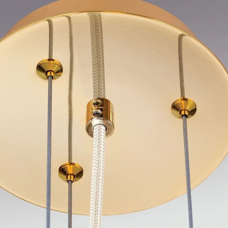 Pendelleuchte Prism rund, 24 Karat