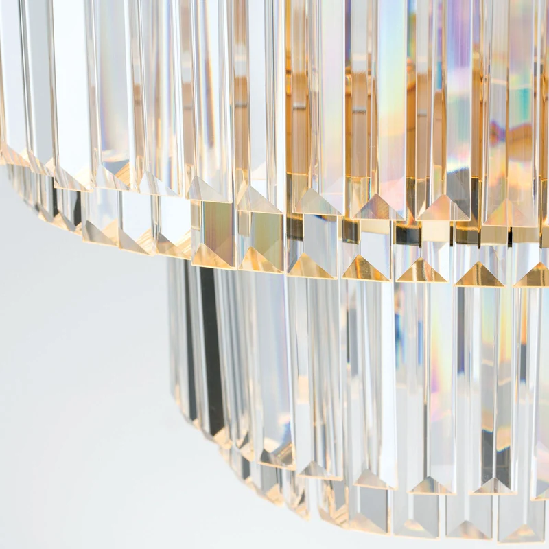 Pendelleuchte Prism rund, 24 Karat