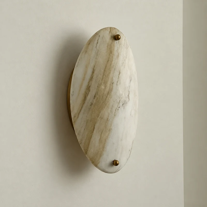Oval Marble Wall Sconce | CLSQAD75