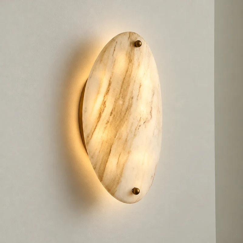 Oval Marble Wall Sconce | CLSQAD75