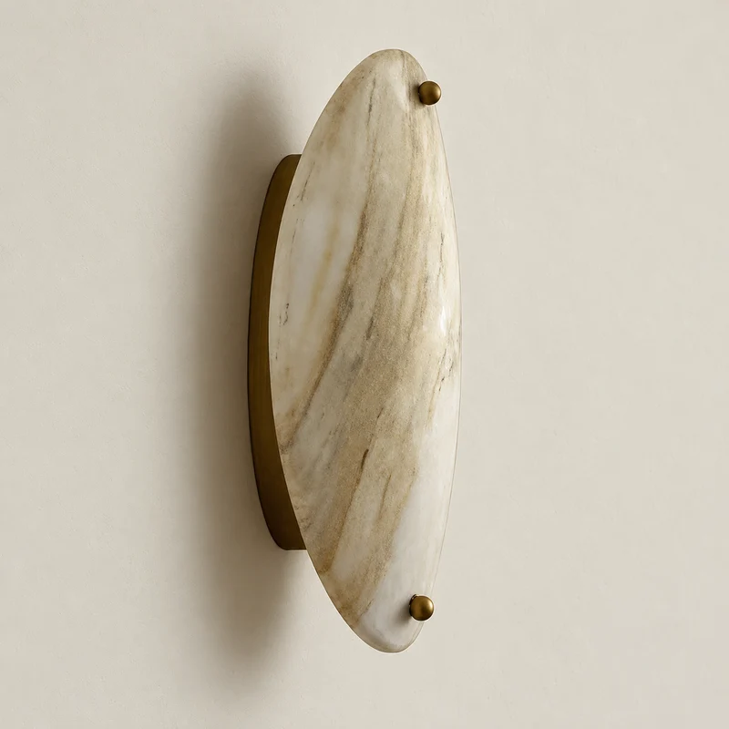 Oval Marble Wall Sconce | CLSQAD75