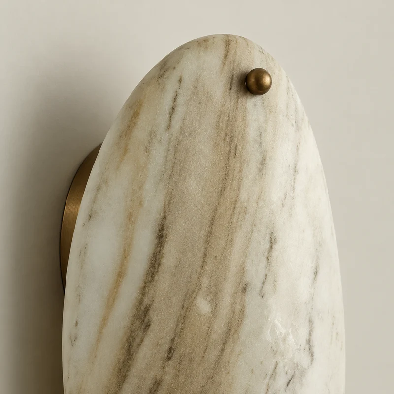 Oval Marble Wall Sconce | CLSQAD75