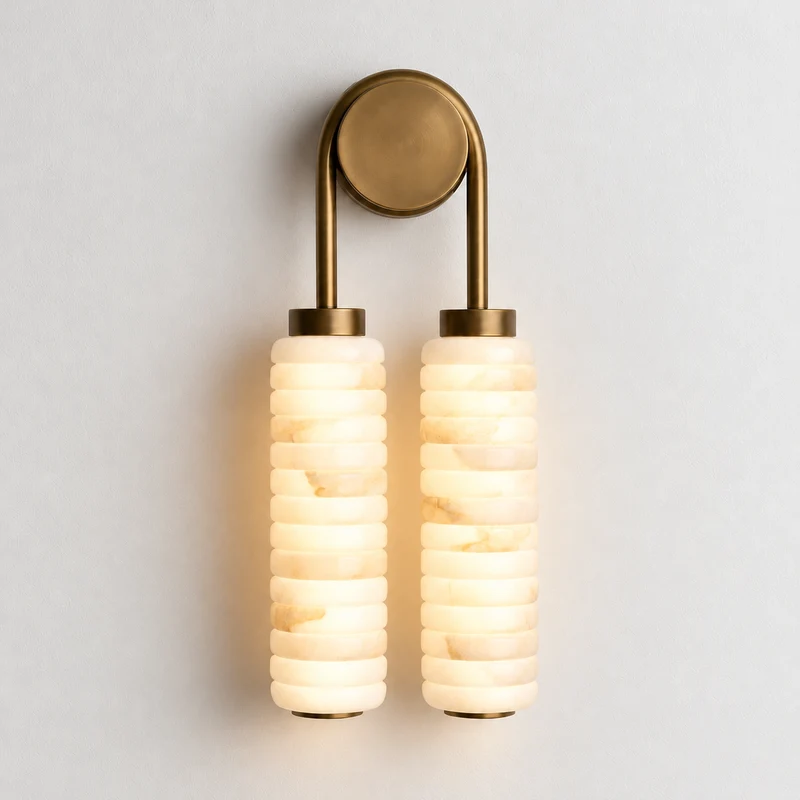 Double Spanish Marble Wall Sconce | CLGGD12