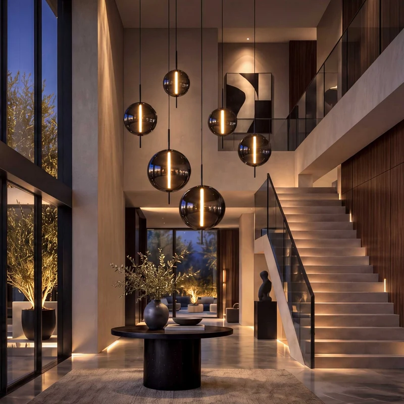 s.luce Mira Design Galerie LED Glas-Hängeleuchte 500cm