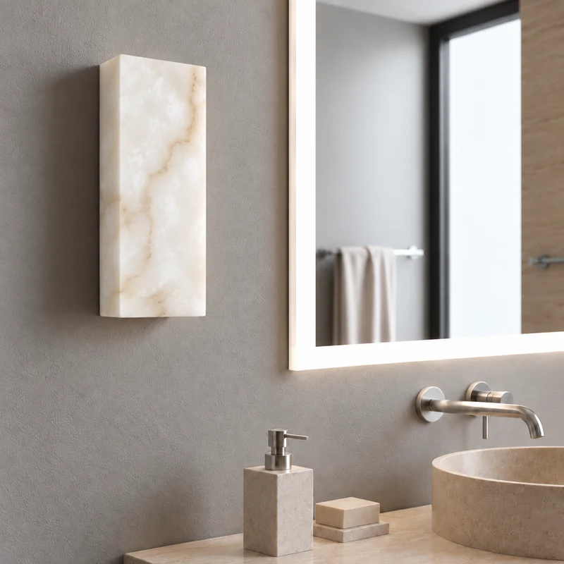 Alabaster Column Wall Lamp | IP65 | CLAW025