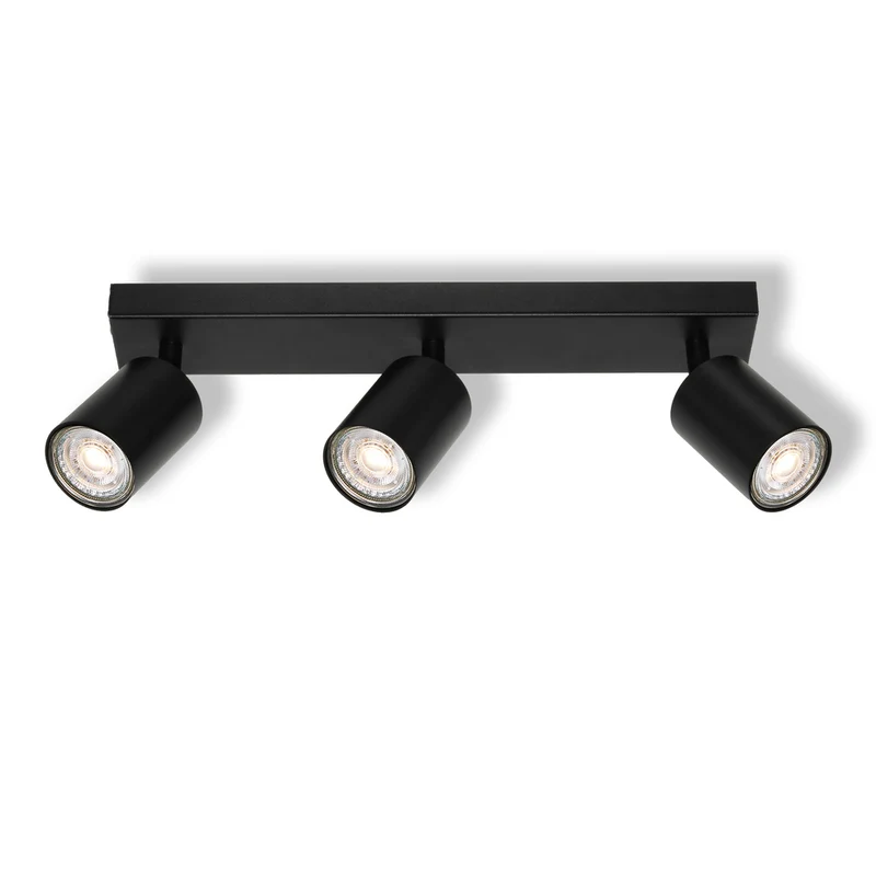 OSRAM 3-Punkt LED Spot ELEMENTAL Black, Leuchte, 3xGU10, Schwarz, 37 x 13,8 x 6 cm