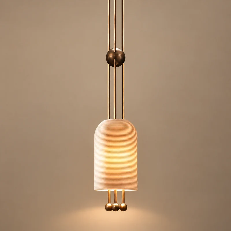 The Verona Solo | Solid Copper & Fluted Biscuit Ceramic | CLVRS