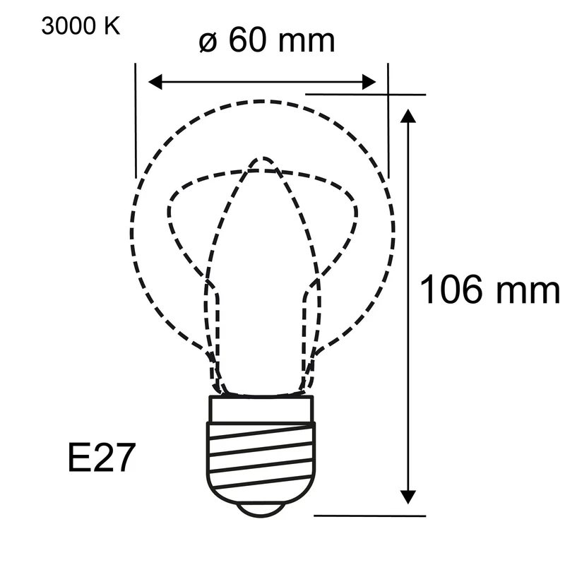 3er-Set LED E27 1055lm 5W 3000K
