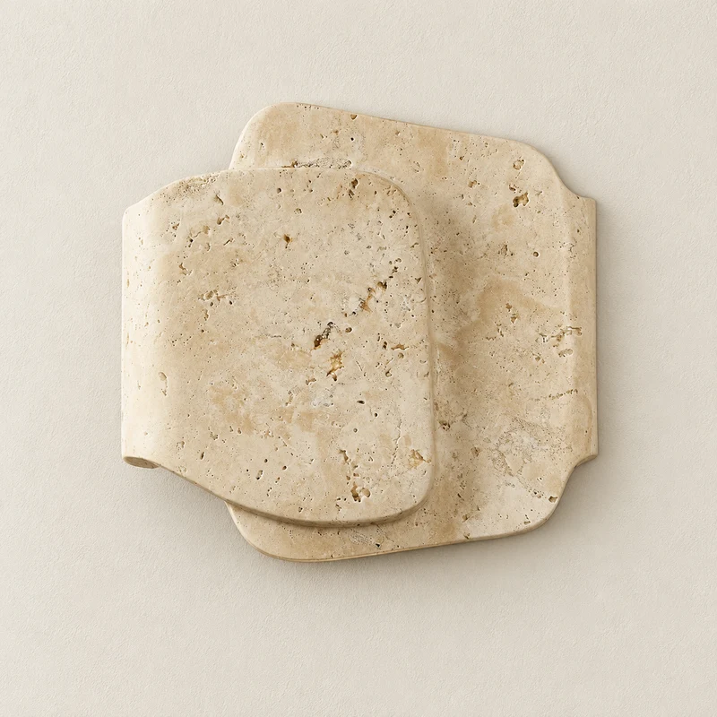 Travertine Layered Wall Sconce | CLDSQ322