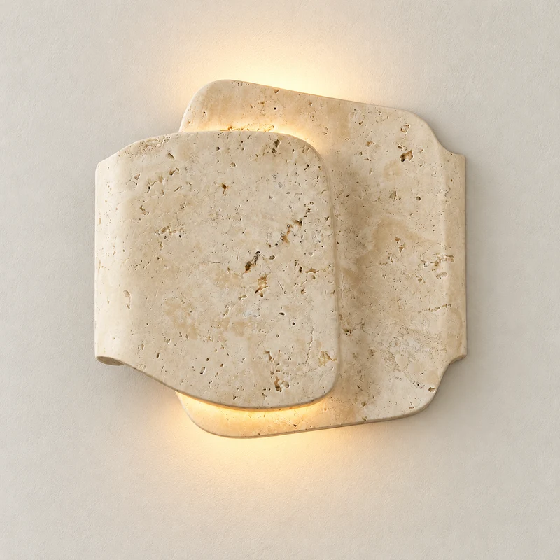 Travertine Layered Wall Sconce | CLDSQ322