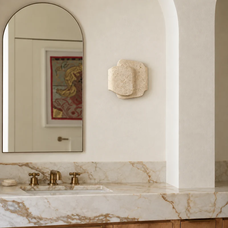 Travertine Layered Wall Sconce | CLDSQ322