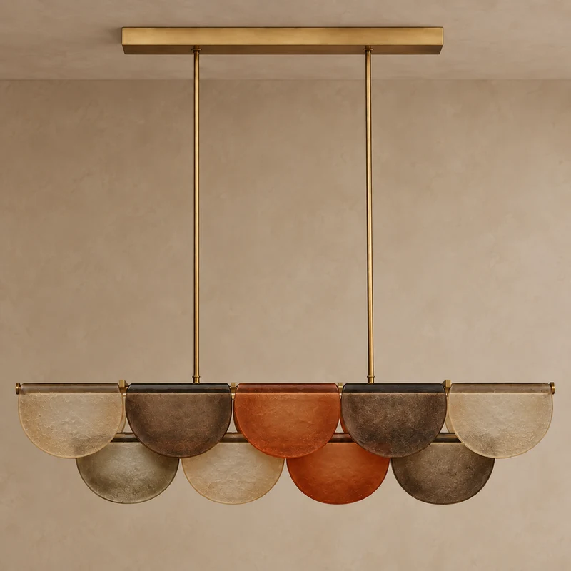 Petalo Linear | Orange Glass & Brass | CL89AGPETO