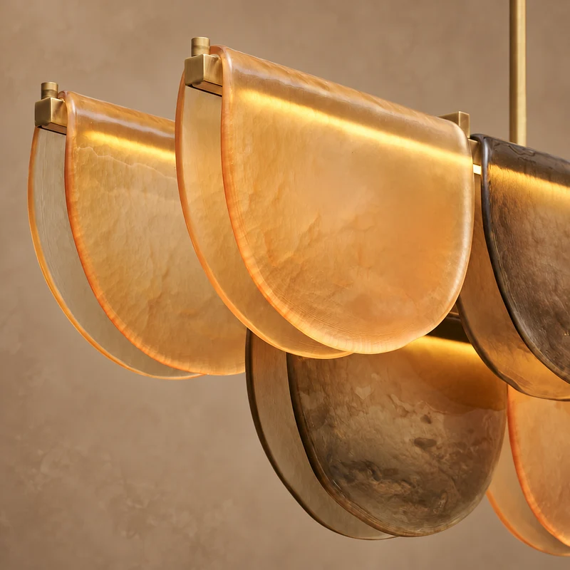 Petalo Linear | Orange Glass & Brass | CL89AGPETO