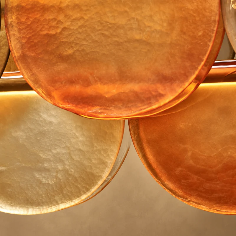 Petalo Linear | Orange Glass & Brass | CL89AGPETO