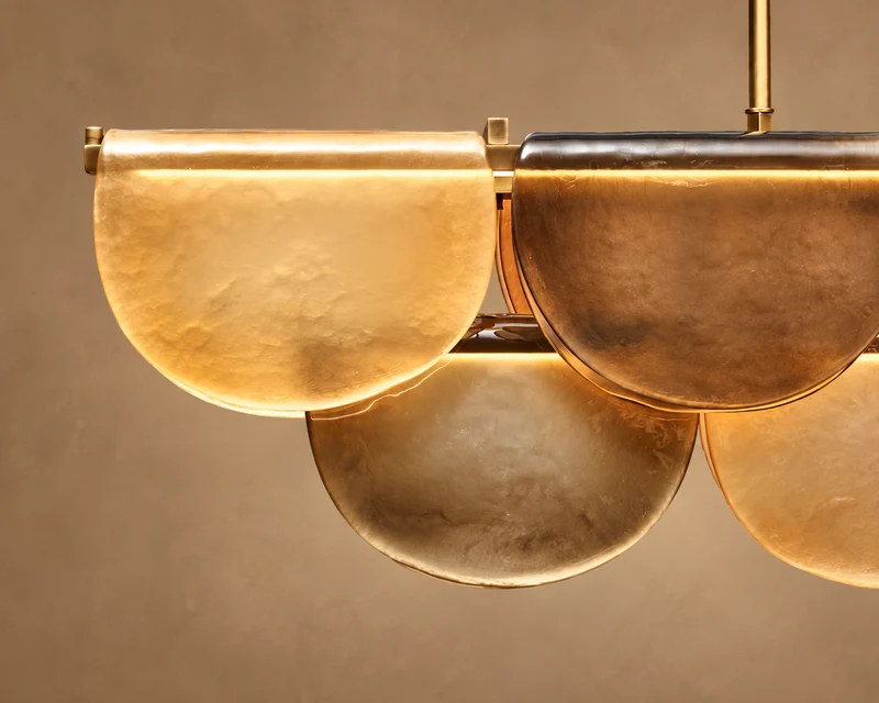 Petalo Linear | Orange Glass & Brass | CL89AGPETO