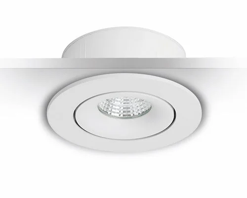 LED Einbaustrahler mit breitem Rahmen – Malmbergs MD-70 weiß