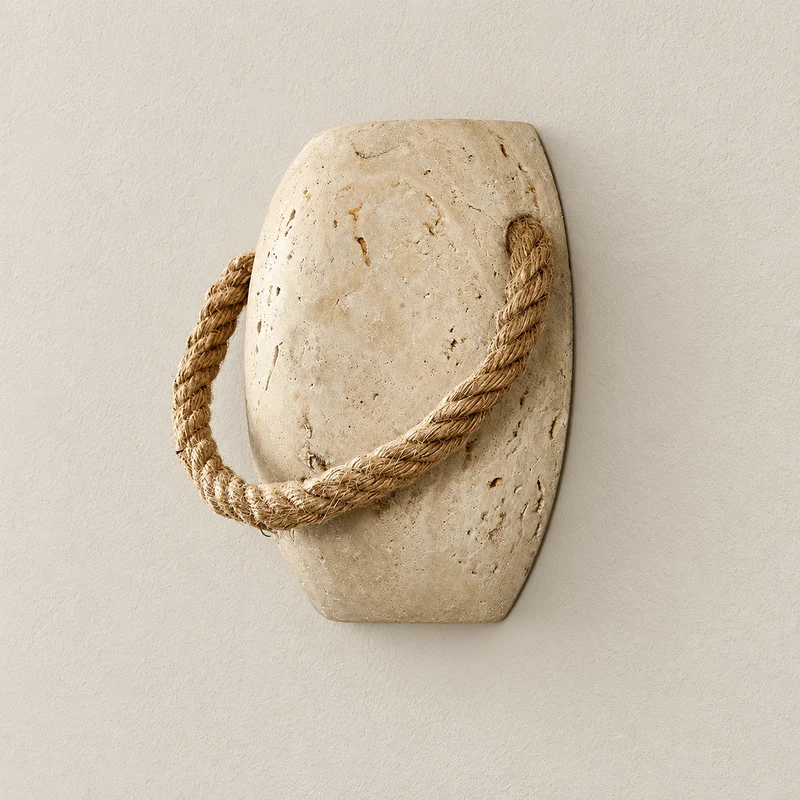 Travertine & Rope Wall Sconce | CLWPA66