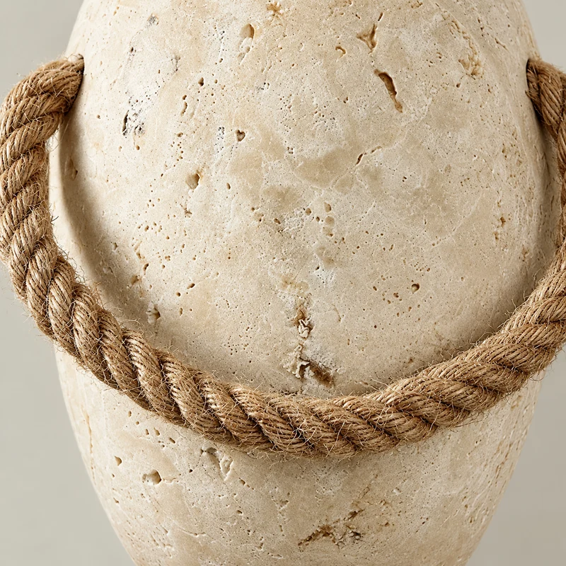 Travertine & Rope Wall Sconce | CLWPA66