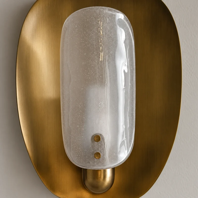 Brass & Glass Capsule Wall Sconce | CLDW56