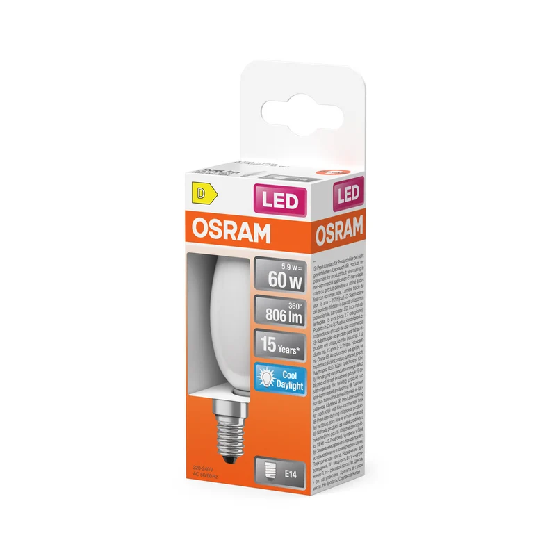 OSRAM LED Retrofit Classic B 5.9W 865 matt E14