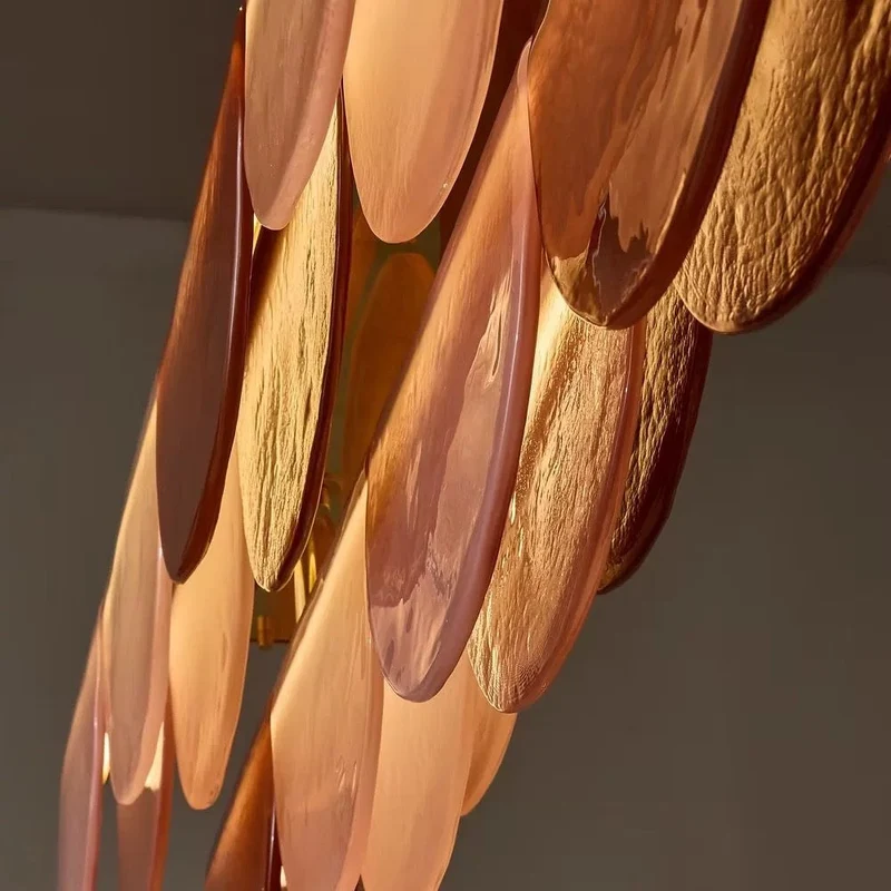 Petalo Linear | Burgundy Glass & Brass | CL89AGPET