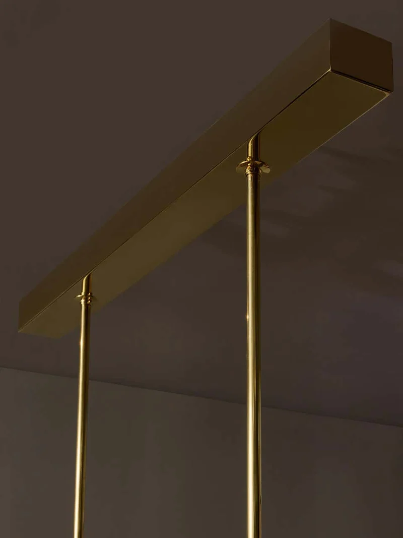 Petalo Linear | Burgundy Glass & Brass | CL89AGPET