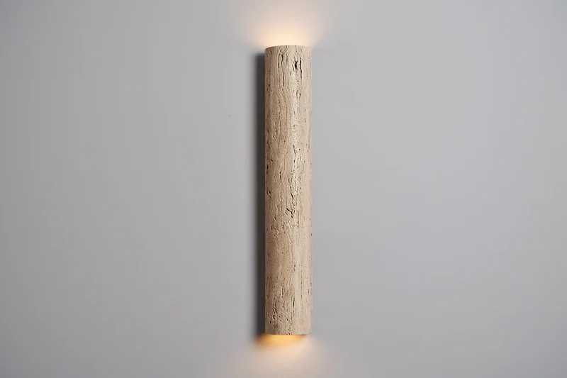 Natural Travertine Stone LED Wall Sconce | CL889901