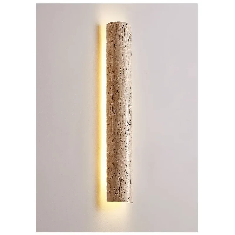 Natural Travertine Stone LED Wall Sconce | CL889901