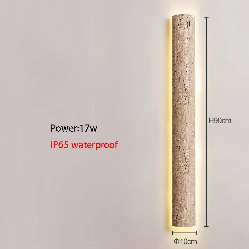 Natural Travertine Stone LED Wall Sconce | CL889901
