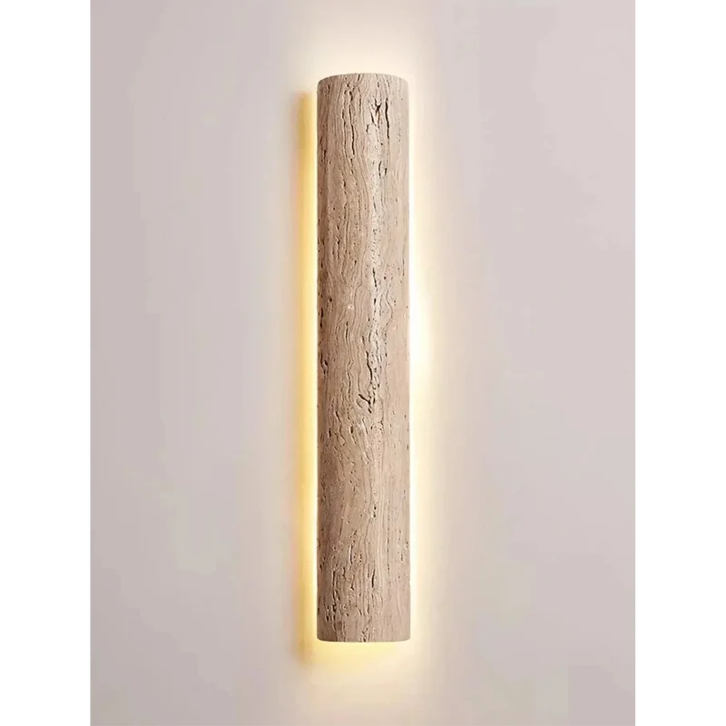 Natural Travertine Stone LED Wall Sconce | CL889901
