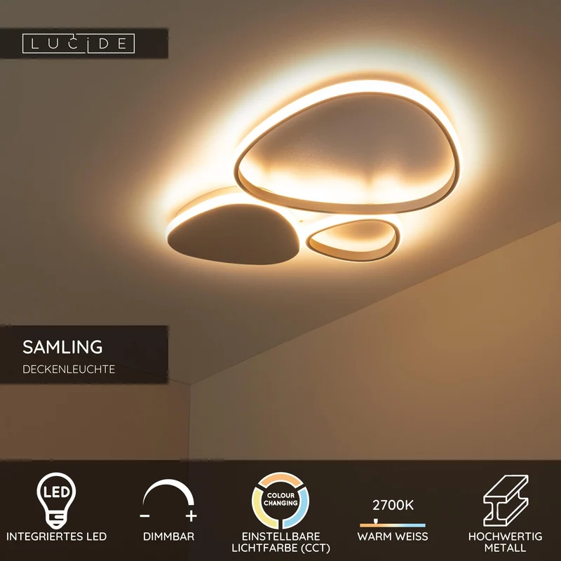 LED-Deckenleuchte Samling dimmbar CCT 62cm