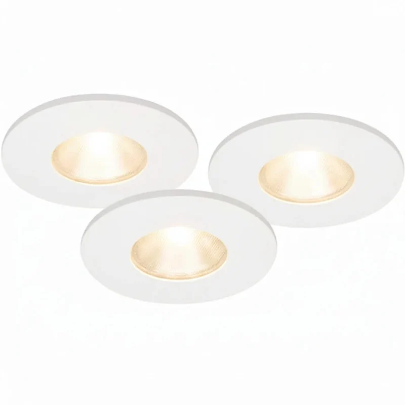 3er Set LED Einbau Spots weiß ultra slim dimmbar IP44 – Malmbergs MD-315 (13W)