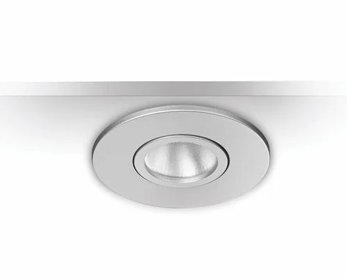 3er Set LED Einbaustrahler dimmbar schwenkbar silber matt IP44 – Malmbergs MD-350 Ultra Slim 68 mm