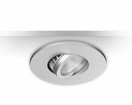 3er Set LED Einbaustrahler dimmbar schwenkbar silber matt IP44 – Malmbergs MD-350 Ultra Slim 68 mm