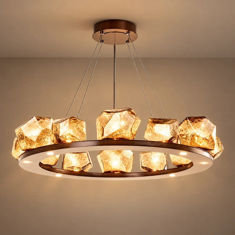 Crystal Ring Chandelier | Stainless Steel | CLSTO0475